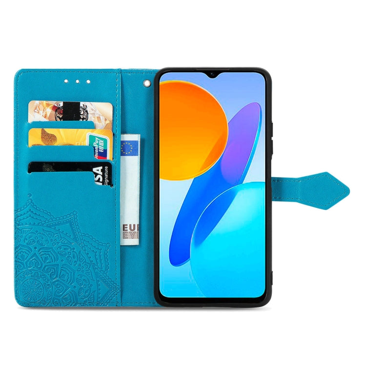 For Honor X8 5G Mandala Flower Embossed Leather Phone Case