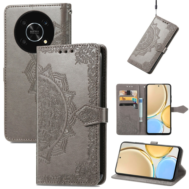 For Honor X30 / Magic 4 Lite 5G Mandala Flower Embossed Leather Phone Case