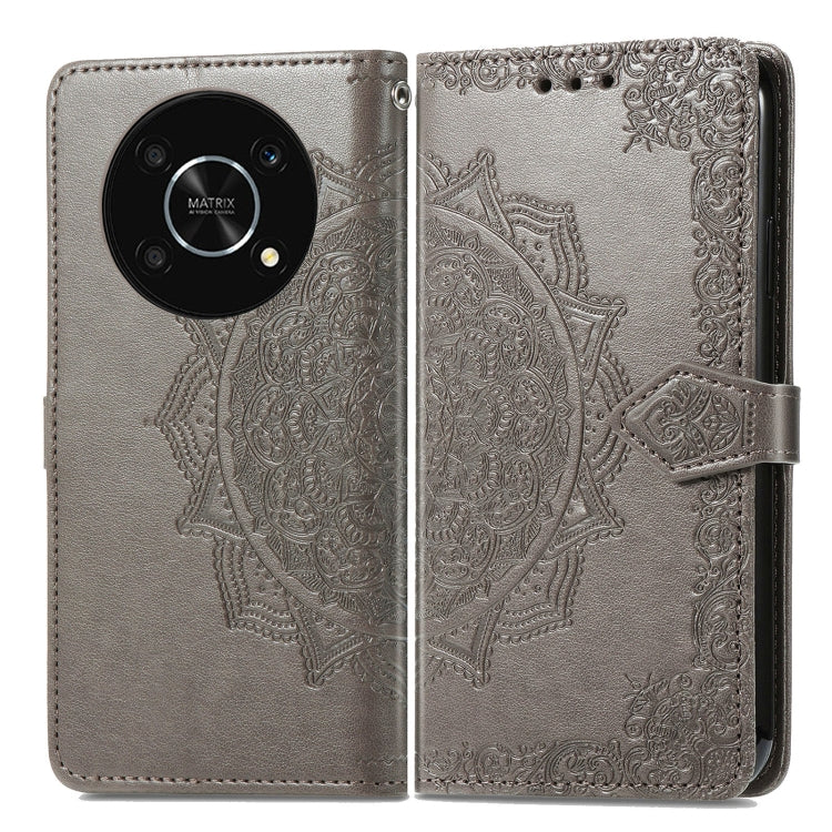 For Honor X30 / Magic 4 Lite 5G Mandala Flower Embossed Leather Phone Case