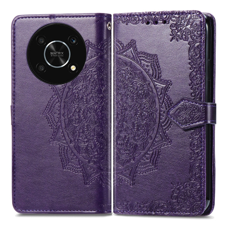 For Honor X30 / Magic 4 Lite 5G Mandala Flower Embossed Leather Phone Case
