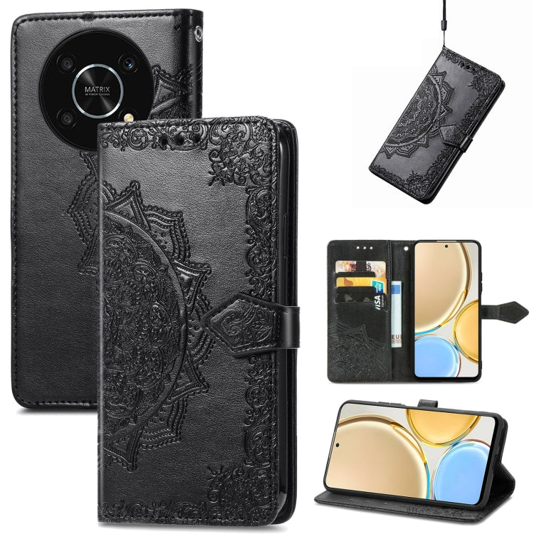 For Honor X30 / Magic 4 Lite 5G Mandala Flower Embossed Leather Phone Case