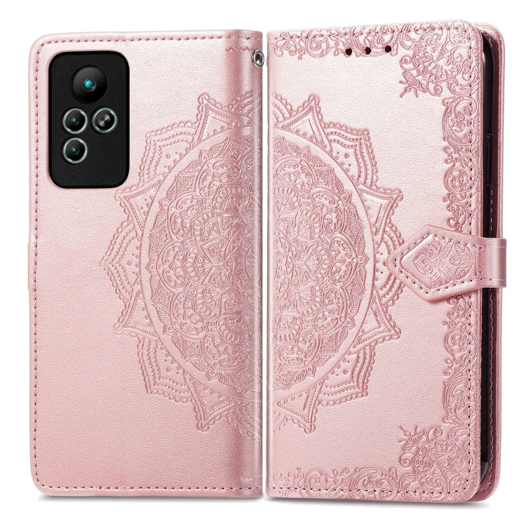 For Infinix Note 11 Mandala Flower Embossed Leather Phone Case