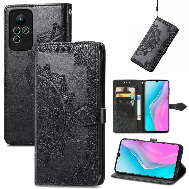 For Infinix Note 11 Mandala Flower Embossed Leather Phone Case