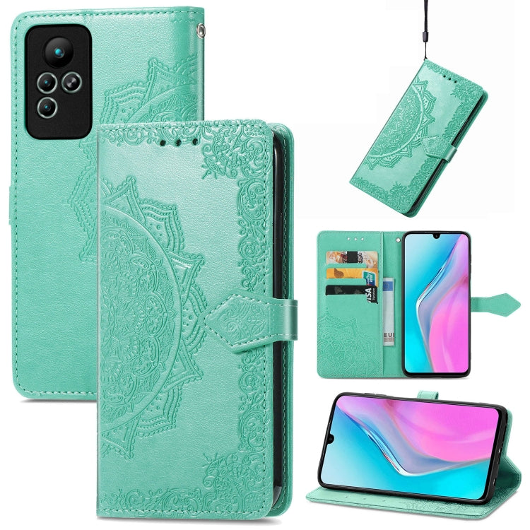 For Infinix Note 11 Mandala Flower Embossed Leather Phone Case