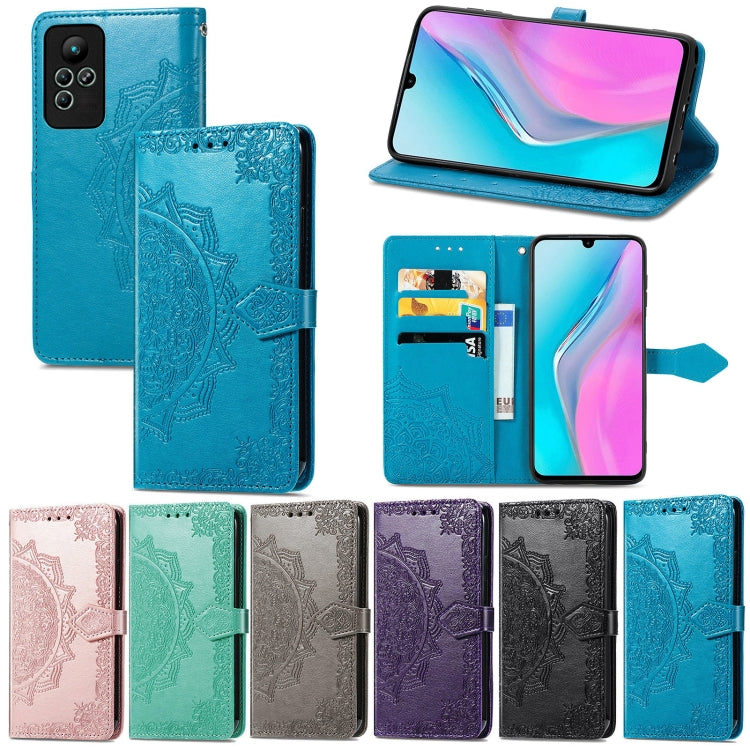 For Infinix Note 11 Mandala Flower Embossed Leather Phone Case