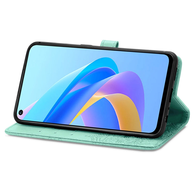 For OPPO A76 4G Mandala Flower Embossed Leather Phone Case