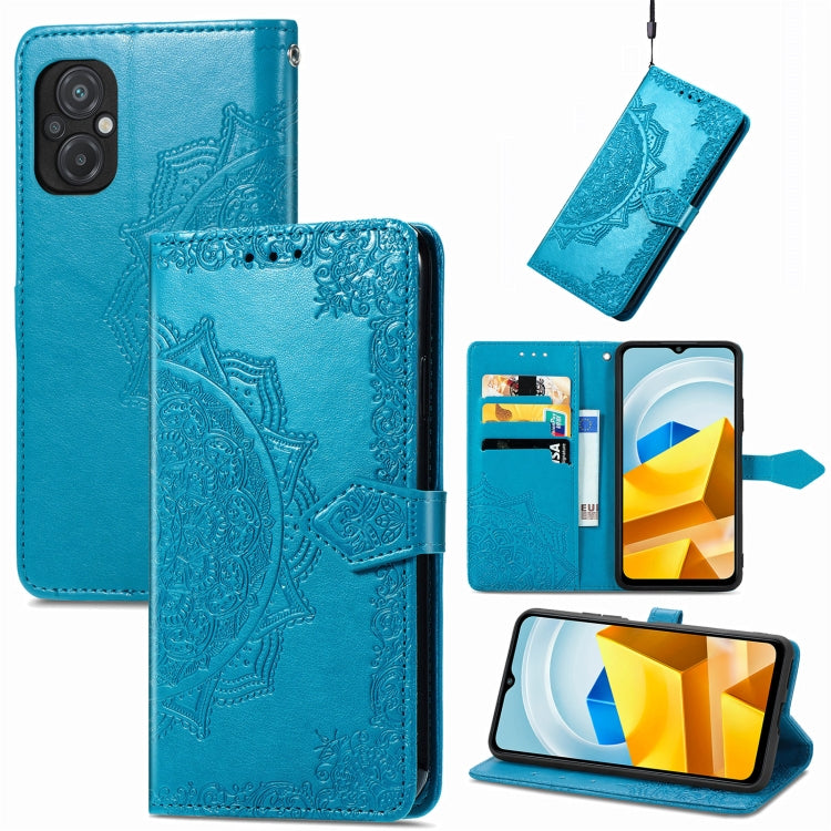 For Xiaomi Poco M5 Mandala Flower Embossed Leather Phone Case