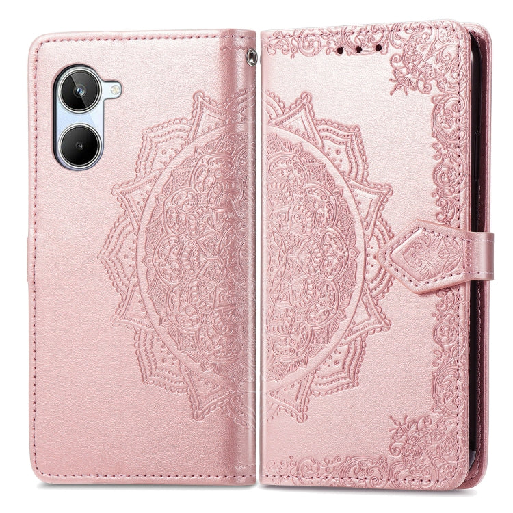 For Realme 10 4G Mandala Flower Embossed Leather Phone Case
