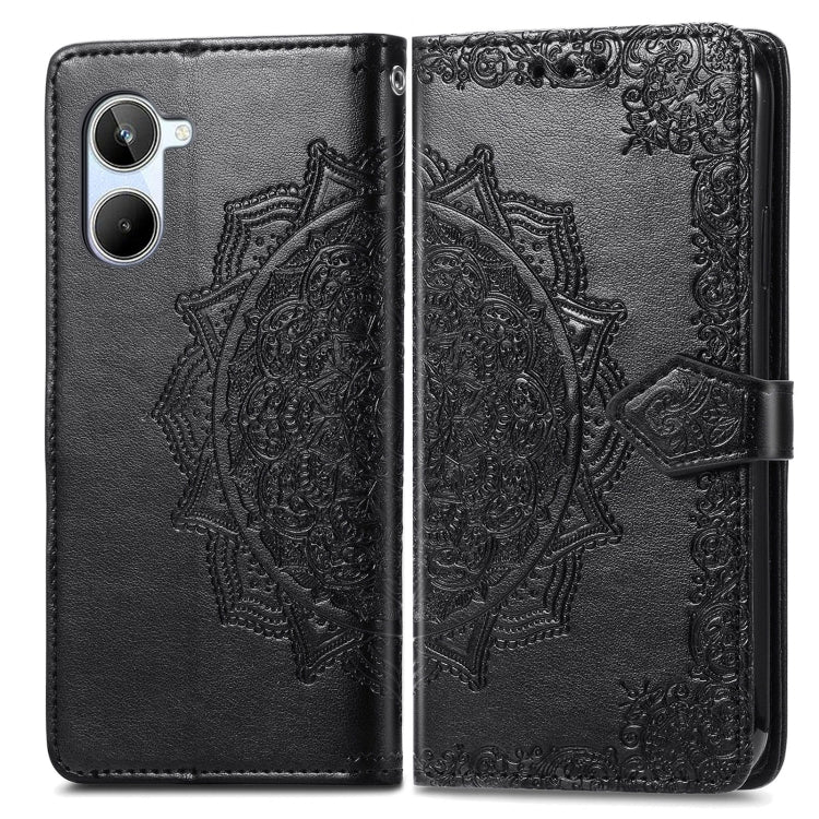 For Realme 10 4G Mandala Flower Embossed Leather Phone Case