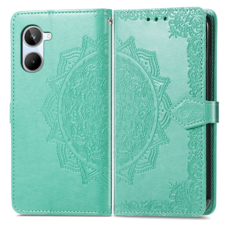 For Realme 10 4G Mandala Flower Embossed Leather Phone Case