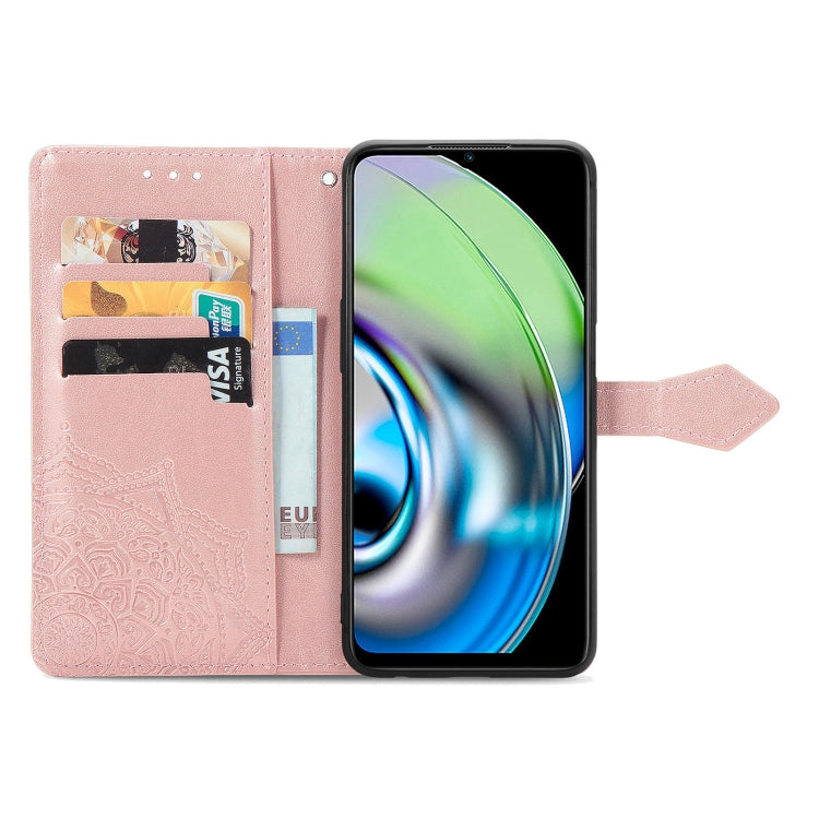 For Realme V23 Mandala Flower Embossed Leather Phone Case