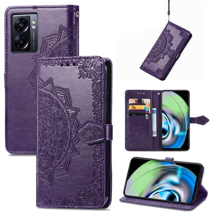 For Realme V23 Mandala Flower Embossed Leather Phone Case