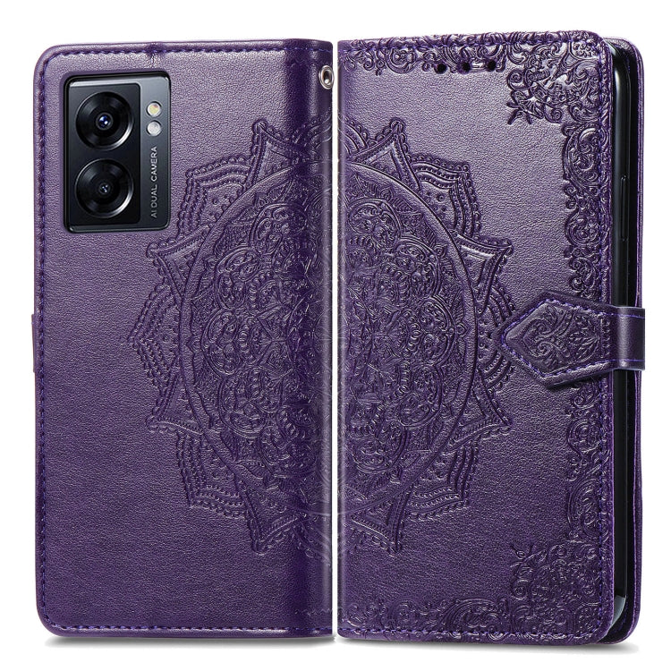 For Realme V23 Mandala Flower Embossed Leather Phone Case