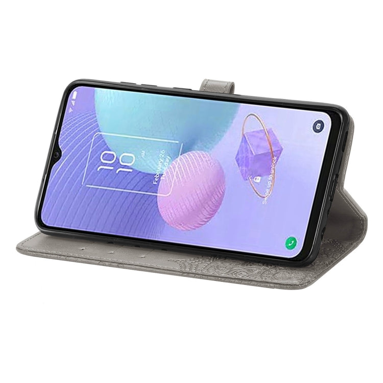 For TCL 405 Mandala Flower Embossed Leather Phone Case