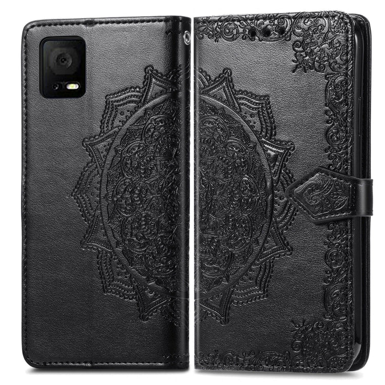 For TCL 405 Mandala Flower Embossed Leather Phone Case
