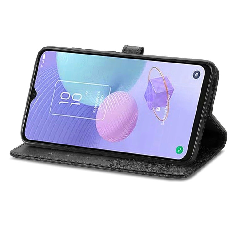 For TCL 405 Mandala Flower Embossed Leather Phone Case