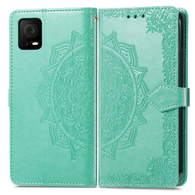 For TCL 405 Mandala Flower Embossed Leather Phone Case