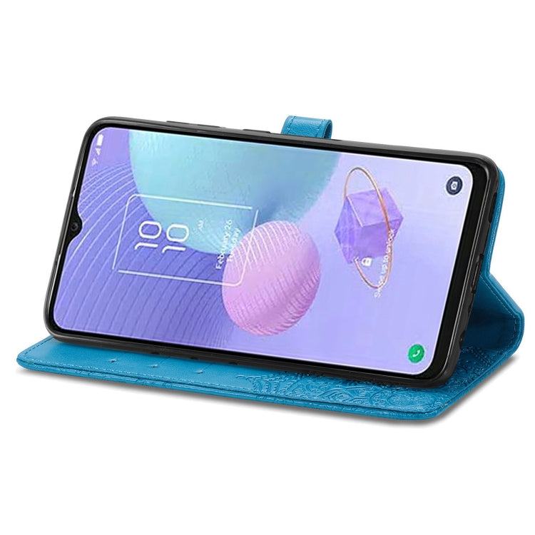 For TCL 405 Mandala Flower Embossed Leather Phone Case