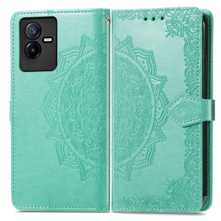 For vivo T2X 5G Mandala Flower Embossed Leather Phone Case