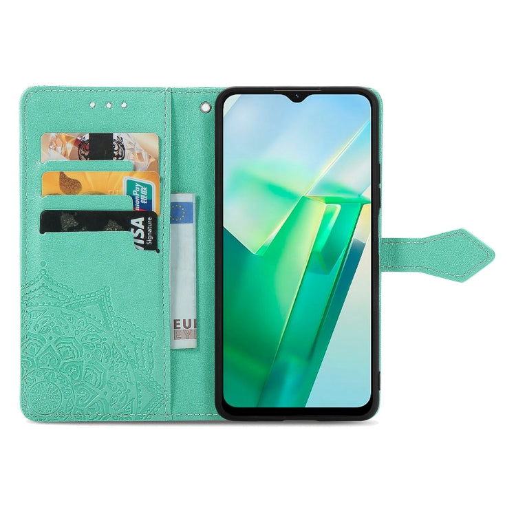 For vivo T2X 5G Mandala Flower Embossed Leather Phone Case