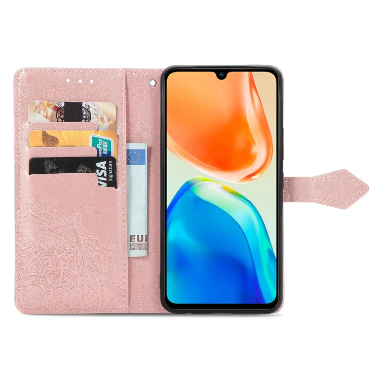 For vivo X80 Lite Mandala Flower Embossed Leather Phone Case