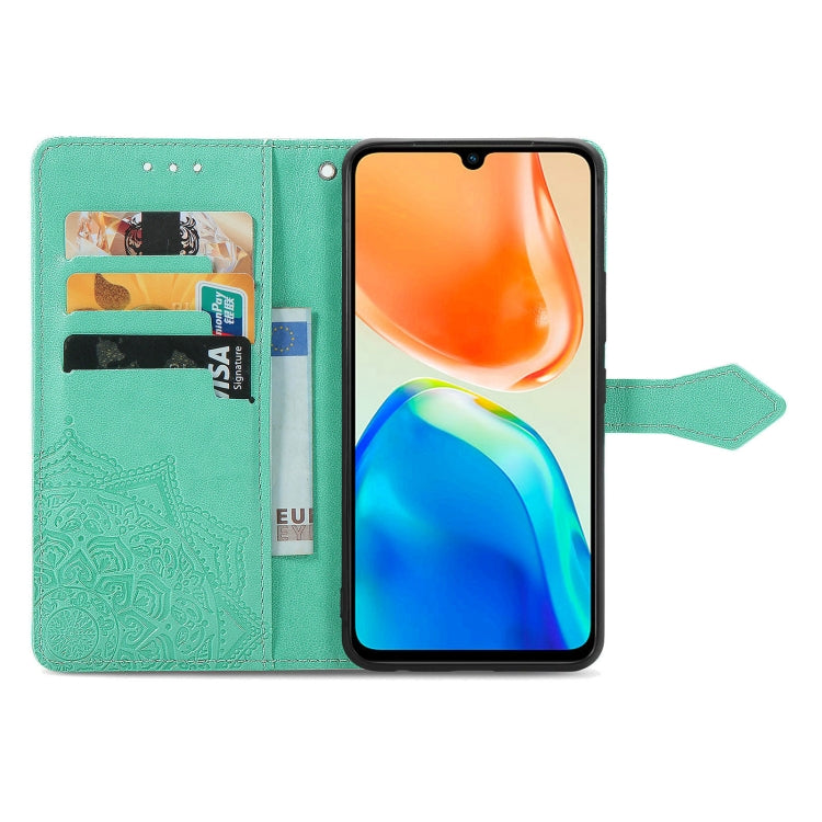 For vivo X80 Lite Mandala Flower Embossed Leather Phone Case