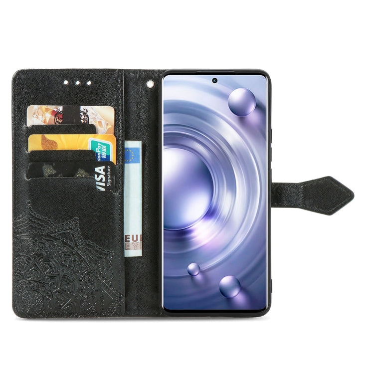 For vivo X80 Pro Mandala Flower Embossed Leather Phone Case