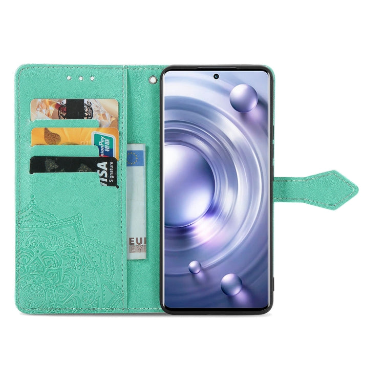 For vivo X80 Pro Mandala Flower Embossed Leather Phone Case