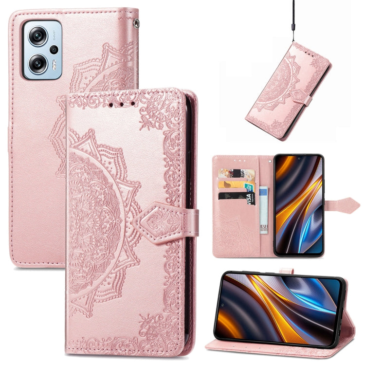 For Xiaomi Poco X4 GT Mandala Flower Embossed Leather Phone Case