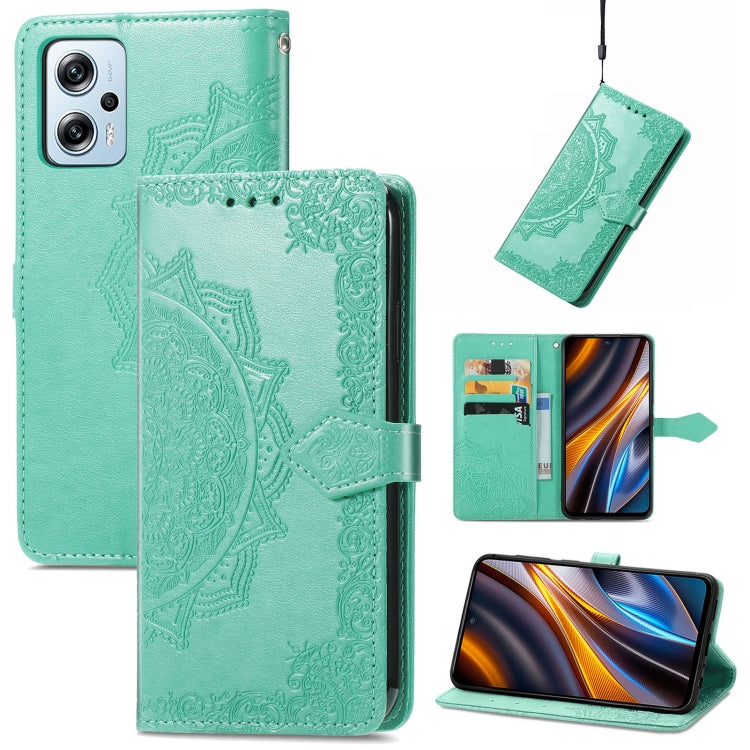 For Xiaomi Poco X4 GT Mandala Flower Embossed Leather Phone Case