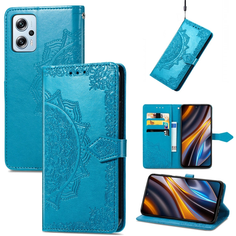 For Xiaomi Poco X4 GT Mandala Flower Embossed Leather Phone Case