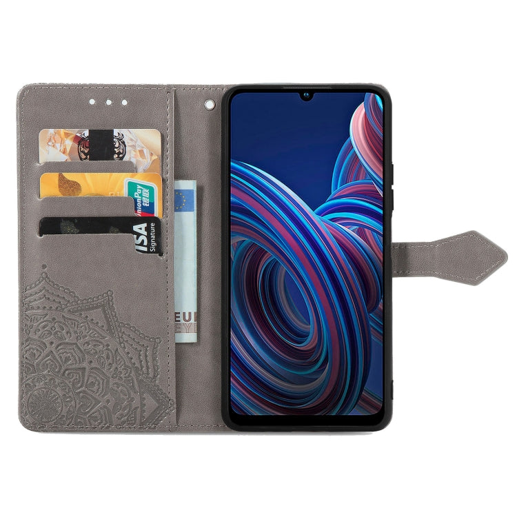 For ZTE Blade A72 4G Mandala Flower Embossed Leather Phone Case