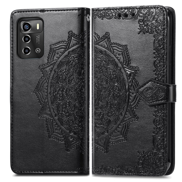 For ZTE Blade A72 4G Mandala Flower Embossed Leather Phone Case