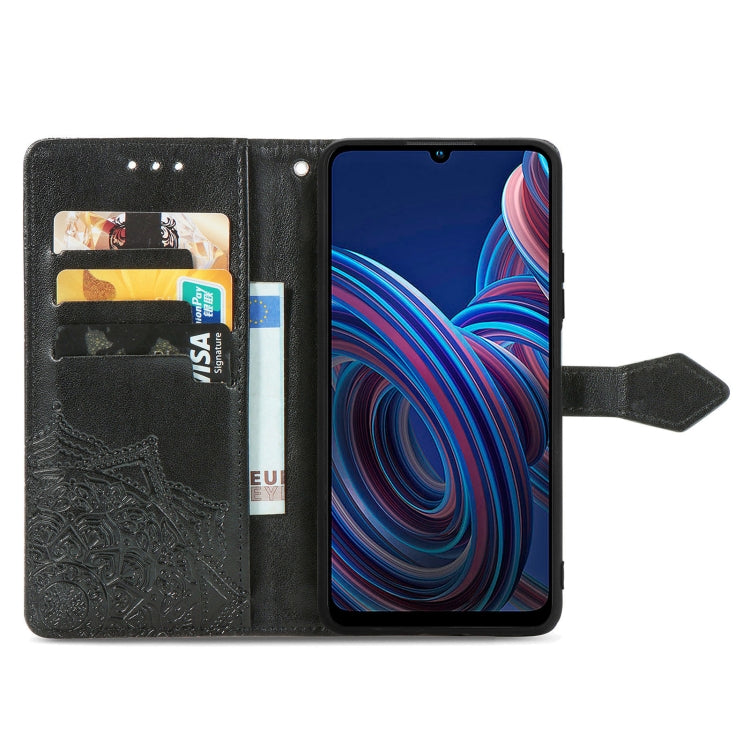 For ZTE Blade A72 4G Mandala Flower Embossed Leather Phone Case