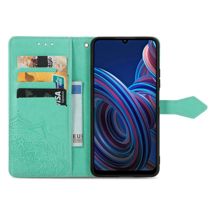 For ZTE Blade A72 4G Mandala Flower Embossed Leather Phone Case