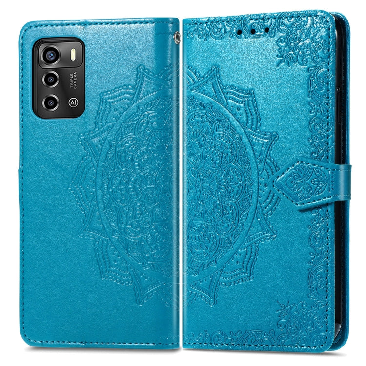 For ZTE Blade A72 4G Mandala Flower Embossed Leather Phone Case
