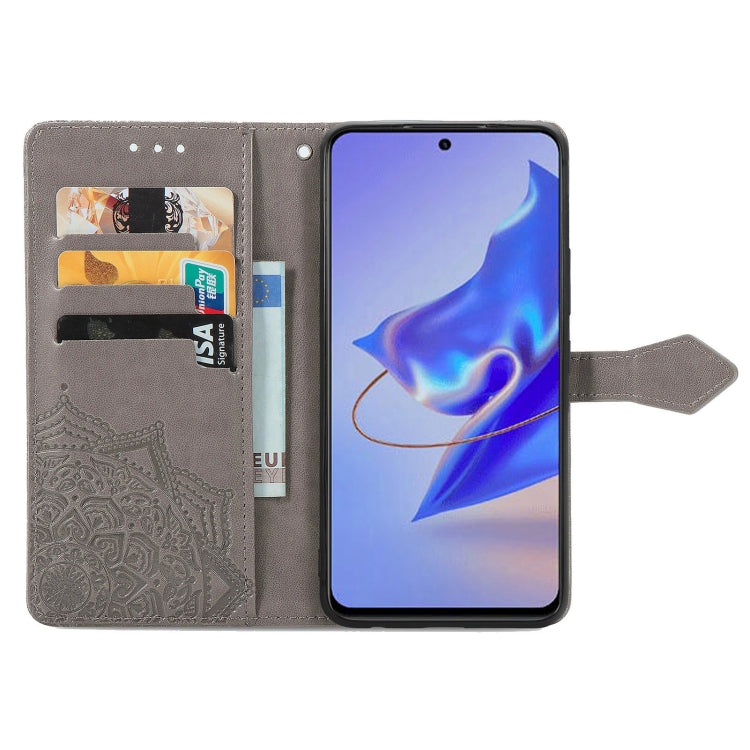 For ZTE Blade V40 Pro Mandala Flower Embossed Leather Phone Case