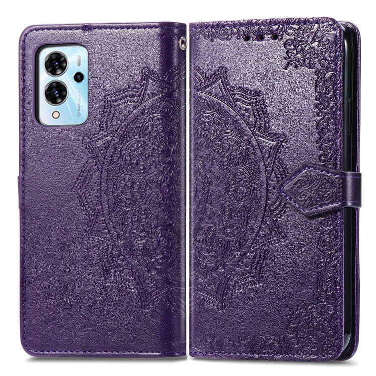 For ZTE Blade V40 Pro Mandala Flower Embossed Leather Phone Case