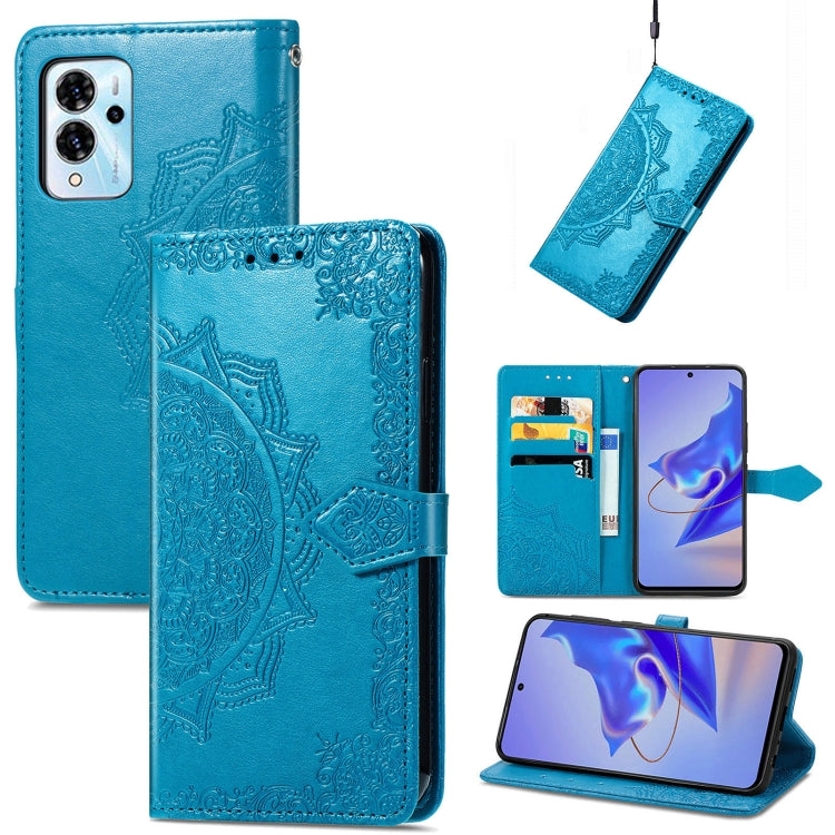 For ZTE Blade V40 Pro Mandala Flower Embossed Leather Phone Case