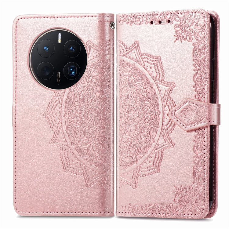 For Huawei Mate 50 Pro Mandala Flower Embossed Leather Phone Case