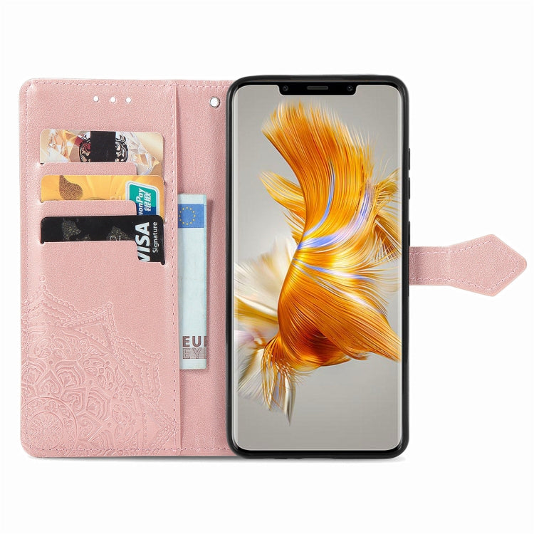 For Huawei Mate 50 Pro Mandala Flower Embossed Leather Phone Case