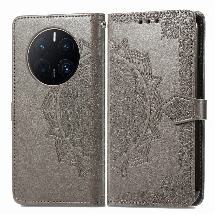 For Huawei Mate 50 Pro Mandala Flower Embossed Leather Phone Case