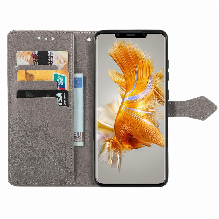 For Huawei Mate 50 Pro Mandala Flower Embossed Leather Phone Case