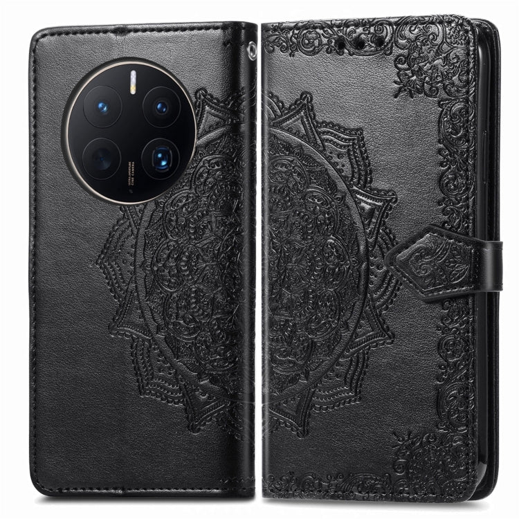 For Huawei Mate 50 Pro Mandala Flower Embossed Leather Phone Case