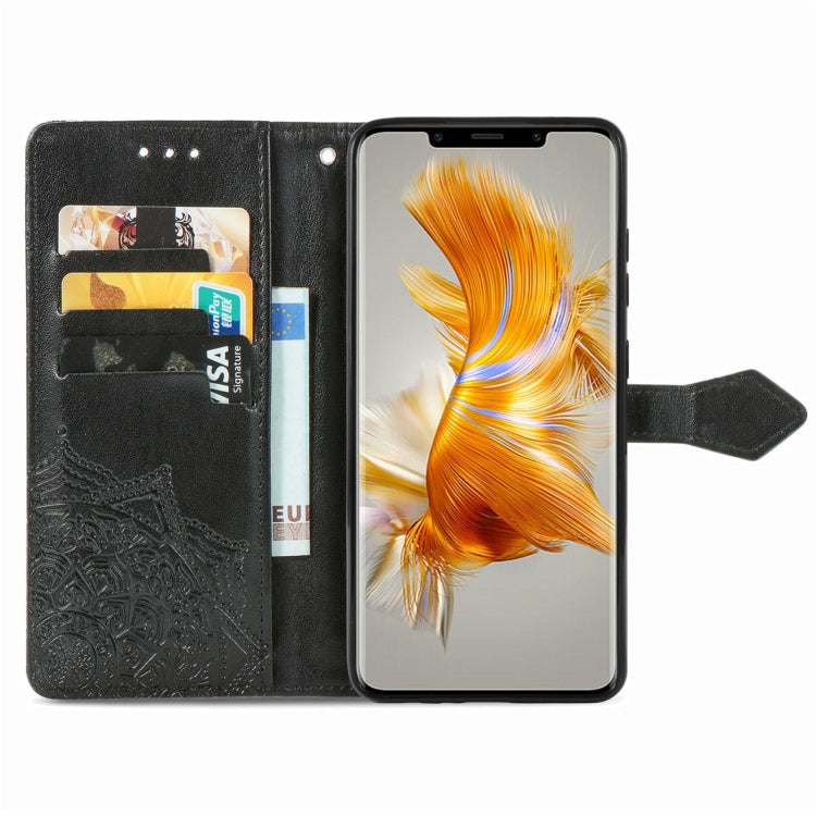 For Huawei Mate 50 Pro Mandala Flower Embossed Leather Phone Case