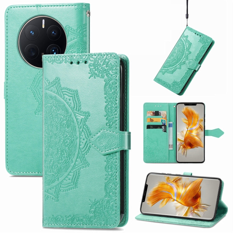 For Huawei Mate 50 Pro Mandala Flower Embossed Leather Phone Case