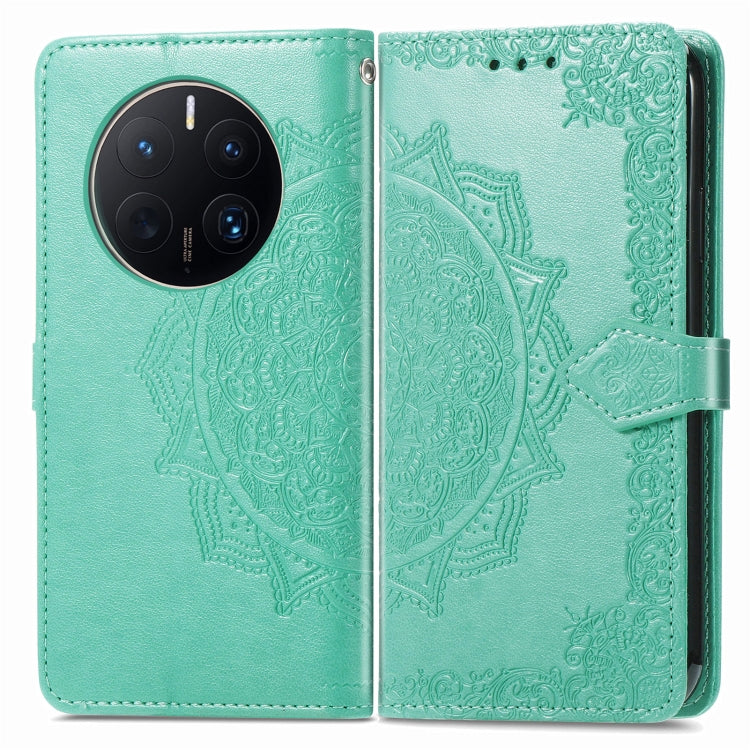 For Huawei Mate 50 Pro Mandala Flower Embossed Leather Phone Case