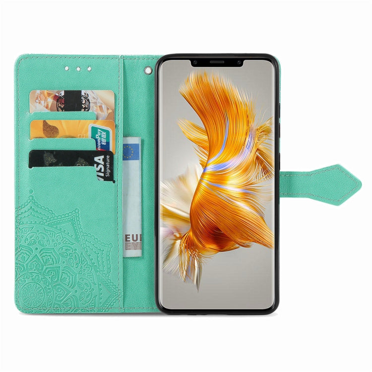 For Huawei Mate 50 Pro Mandala Flower Embossed Leather Phone Case