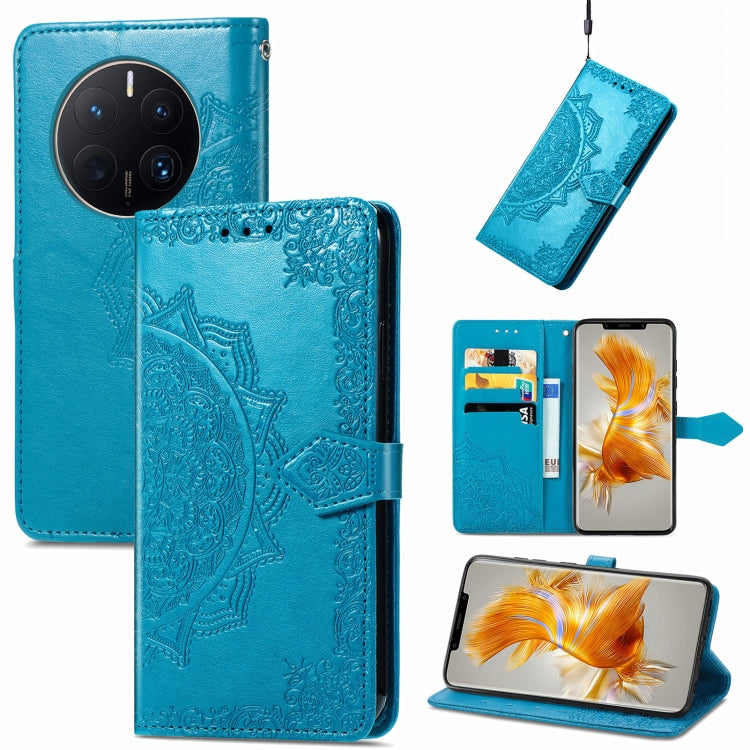 For Huawei Mate 50 Pro Mandala Flower Embossed Leather Phone Case