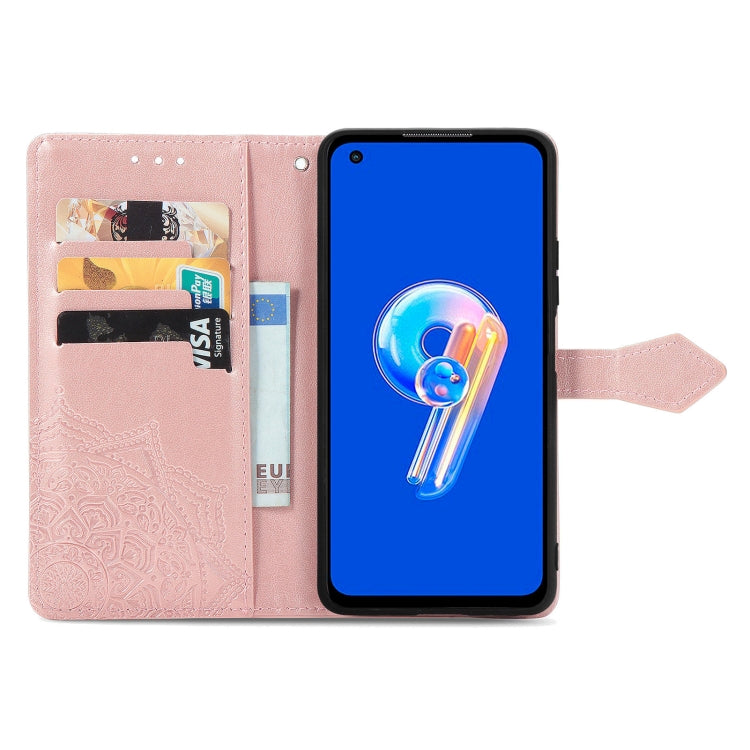 For Asus Zenfone 9 Mandala Flower Embossed Leather Phone Case